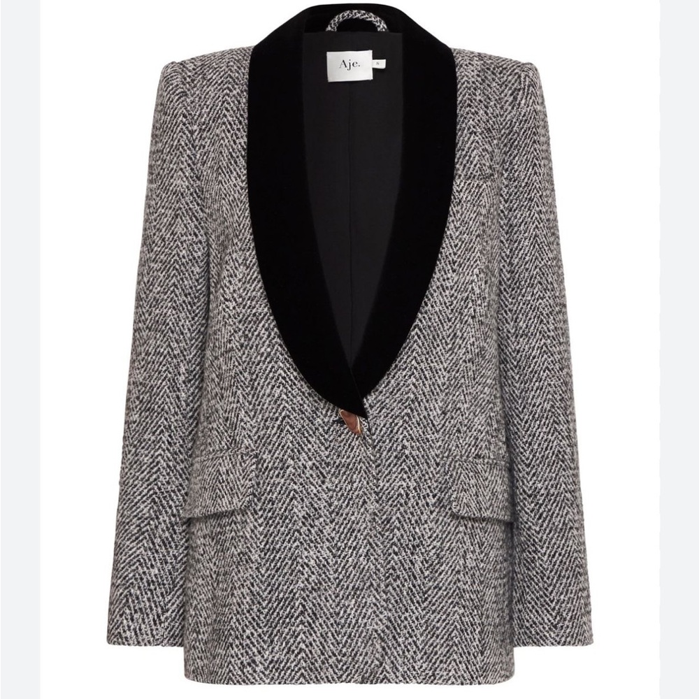 Aje Black and Gray Women's Jacket